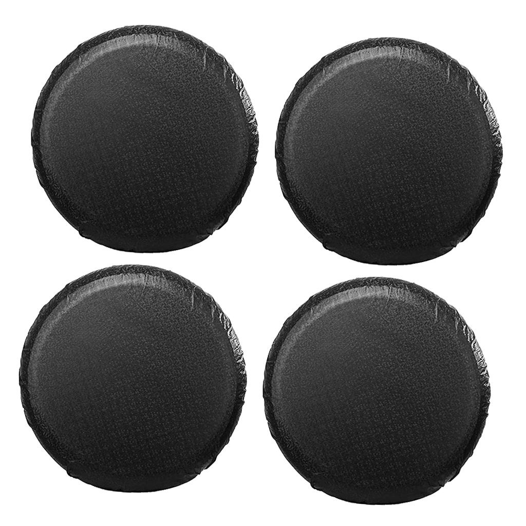 4pcs Trailer Camper, RV Motorhome Universal Fits Tire Covers, Black