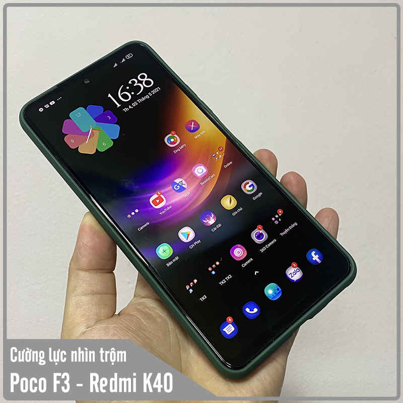 Kính cường lực cho Xiaomi Poco F3 - Redmi K40 chống nhìn trộm full viền đen