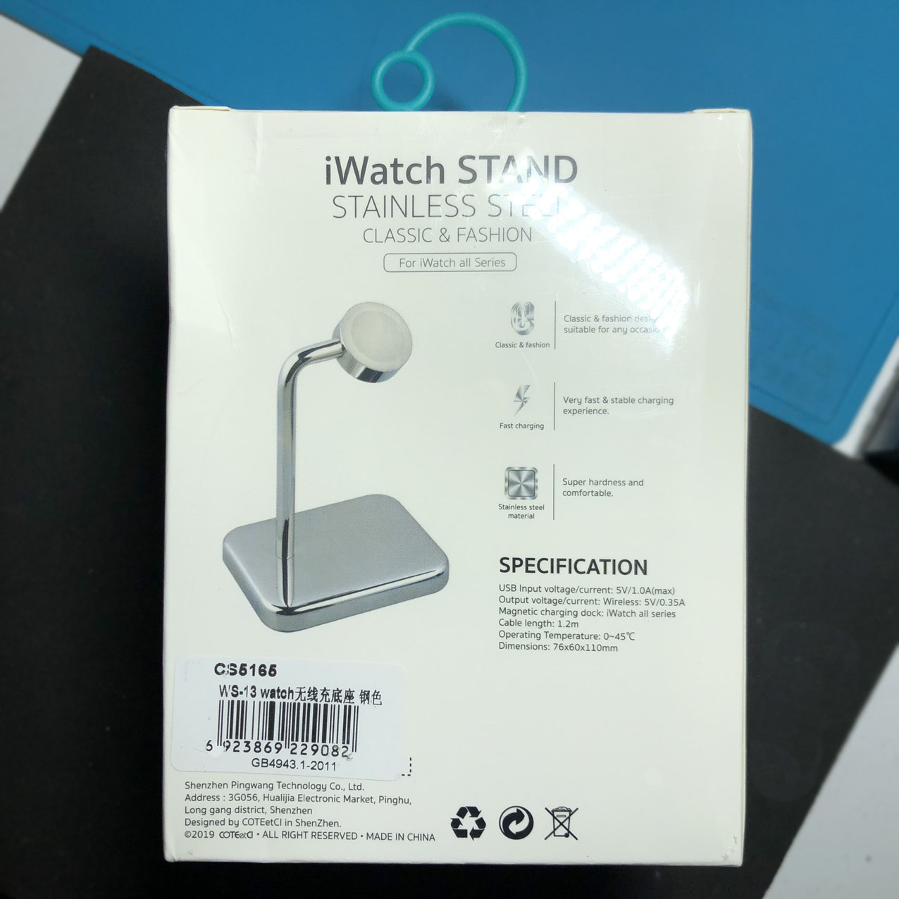 Sạc Apple Watch COTEetCI WS13 Wireless charging - Hàng chính hãng