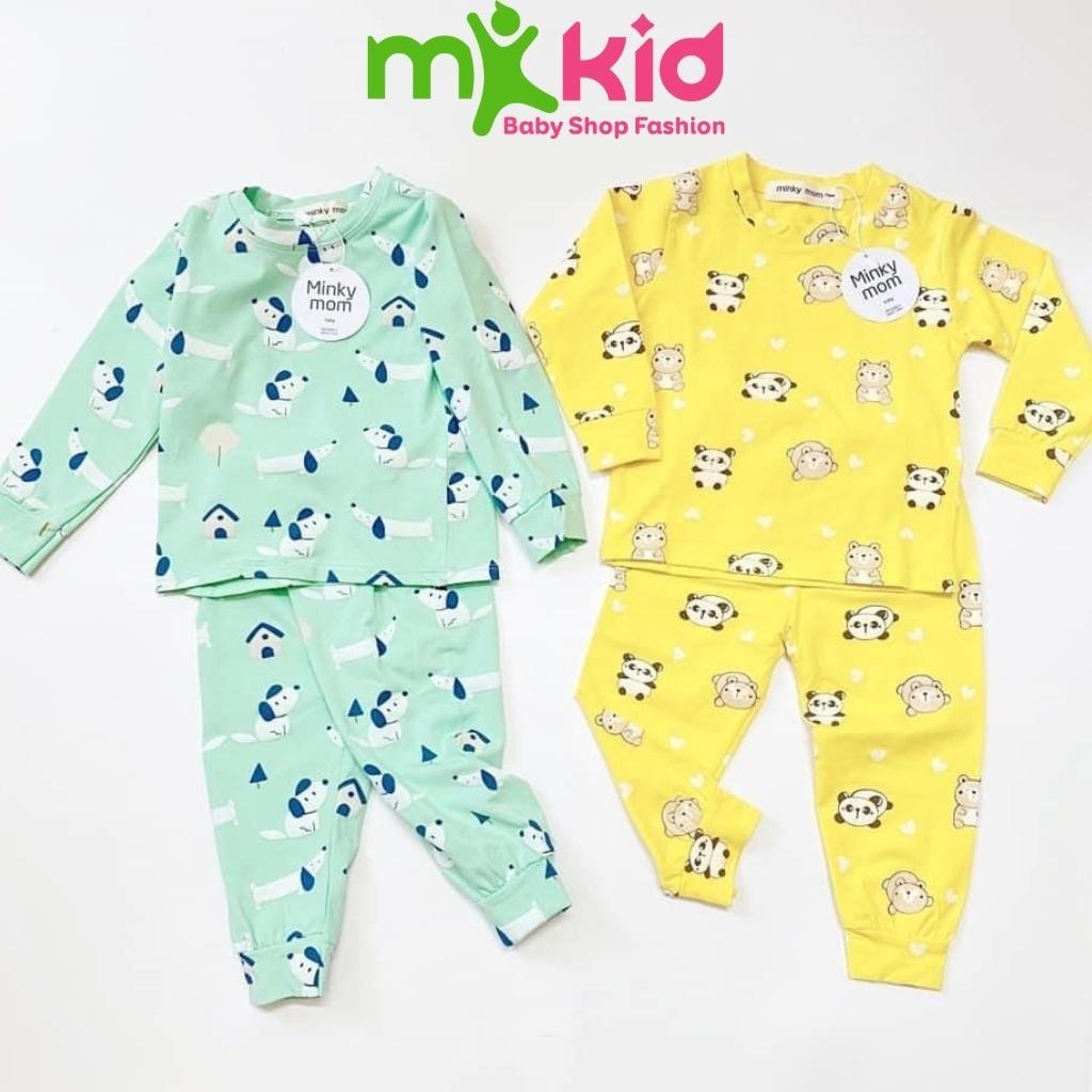 Bộ Thu Đông Cho Bé Bộ Minky Mom Dài Tay Cho Bé Trai Bé Gái Chất Cotton Cao Cấp Co Giãn Thấm Hút Mồ Hôi Tốt