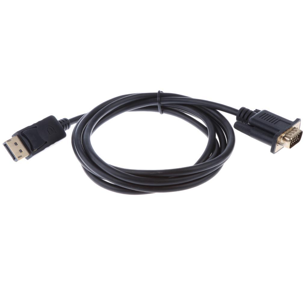 6FT 1080P DP DisplayPort To VGA Cable Connector Adapter For Laptop Computer