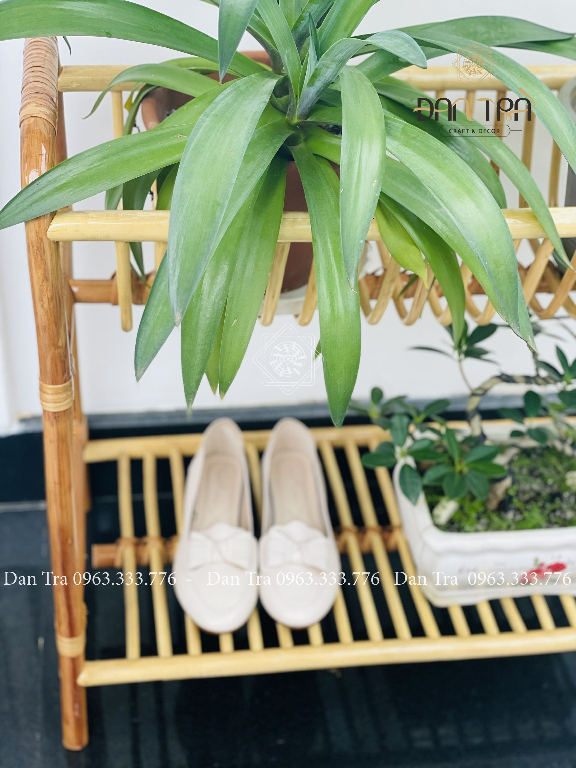 Kệ Mây Đựng Giày Dép Đan Trà - Kệ Mây Decor Phòng- Kệ Mây Nhẹ Nhàng, Nhỏ Gọn-Nội Thất Decor ĐAN TRÀ
