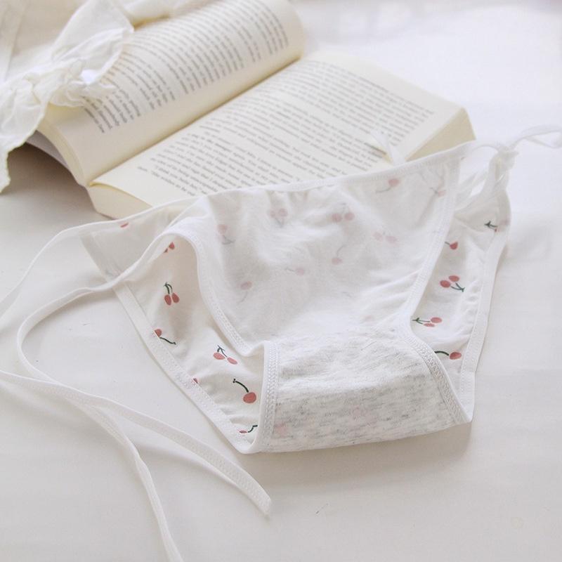Quần Lót Nữ Cotton Hình Cherry Buộc Dây Hông Thời Trang . Hàng Loại Đẹp.