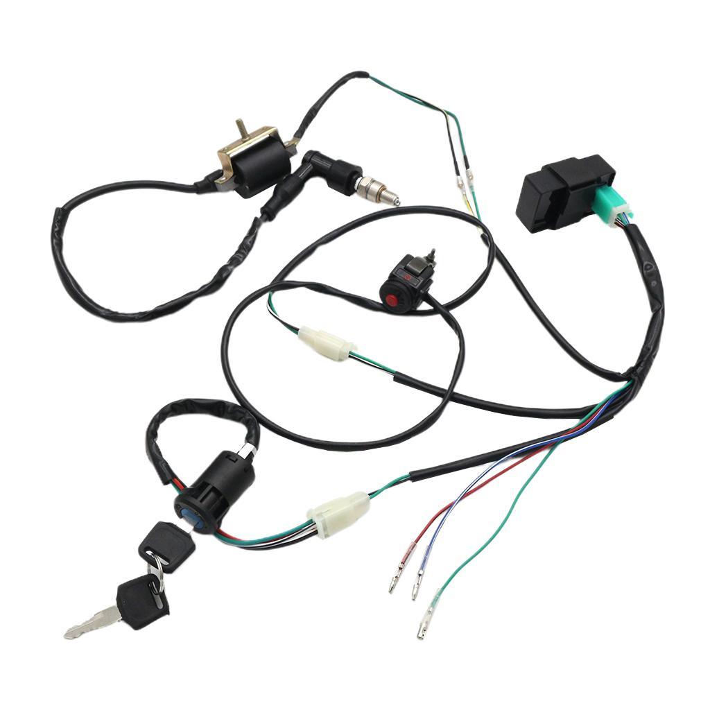 Kill Switch Wiring Loom Harness Ignition  CDI Kit For 50-160cc Dirt Bike