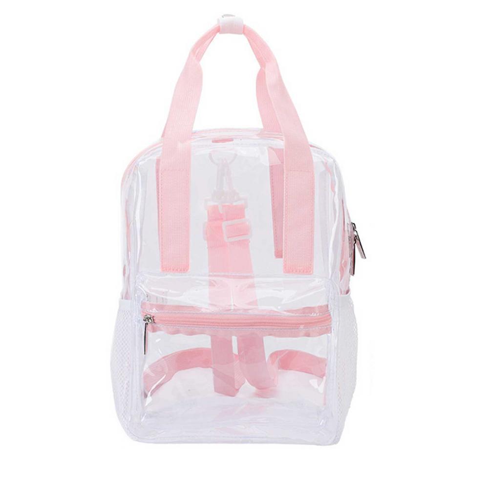 Thời Trang Trong Suốt Nhựa PVC Phụ Nữ Ba Lô Mới Tr Cấp Trong Suốt Chắc Chắn Ba Lô Du Lịch, Có Túi Xách Ba Lô Cho Bé Gái Con Mochila