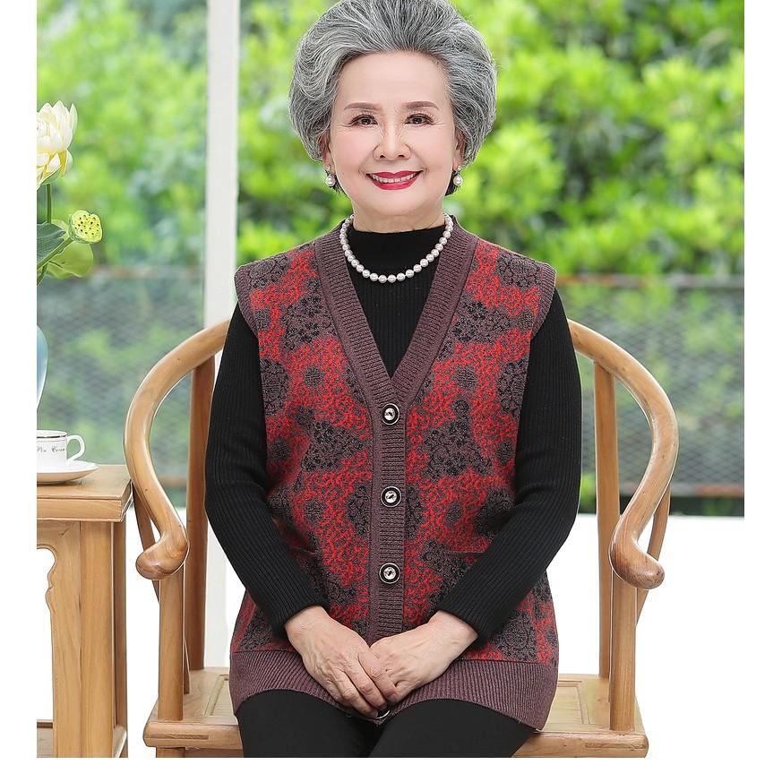 Áo gile len cho người già