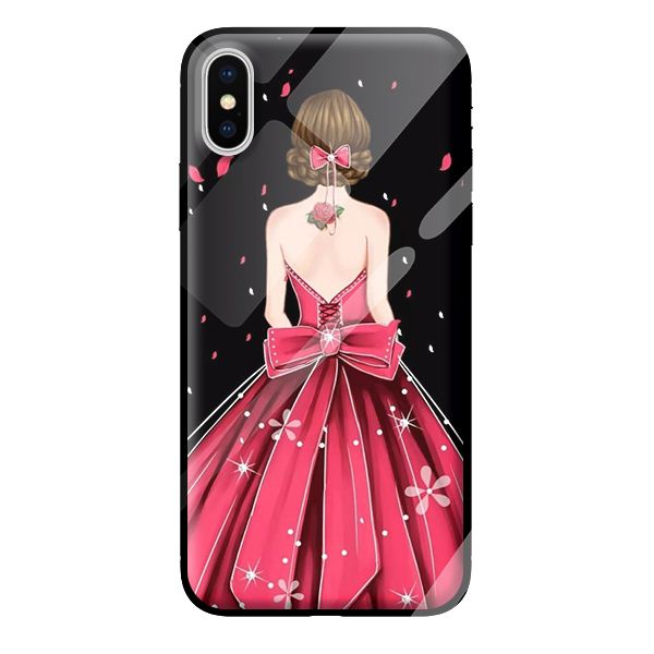 Ốp kính cường lực cho iPhone X mẫu công chúa 7 - Hàng chính hãng