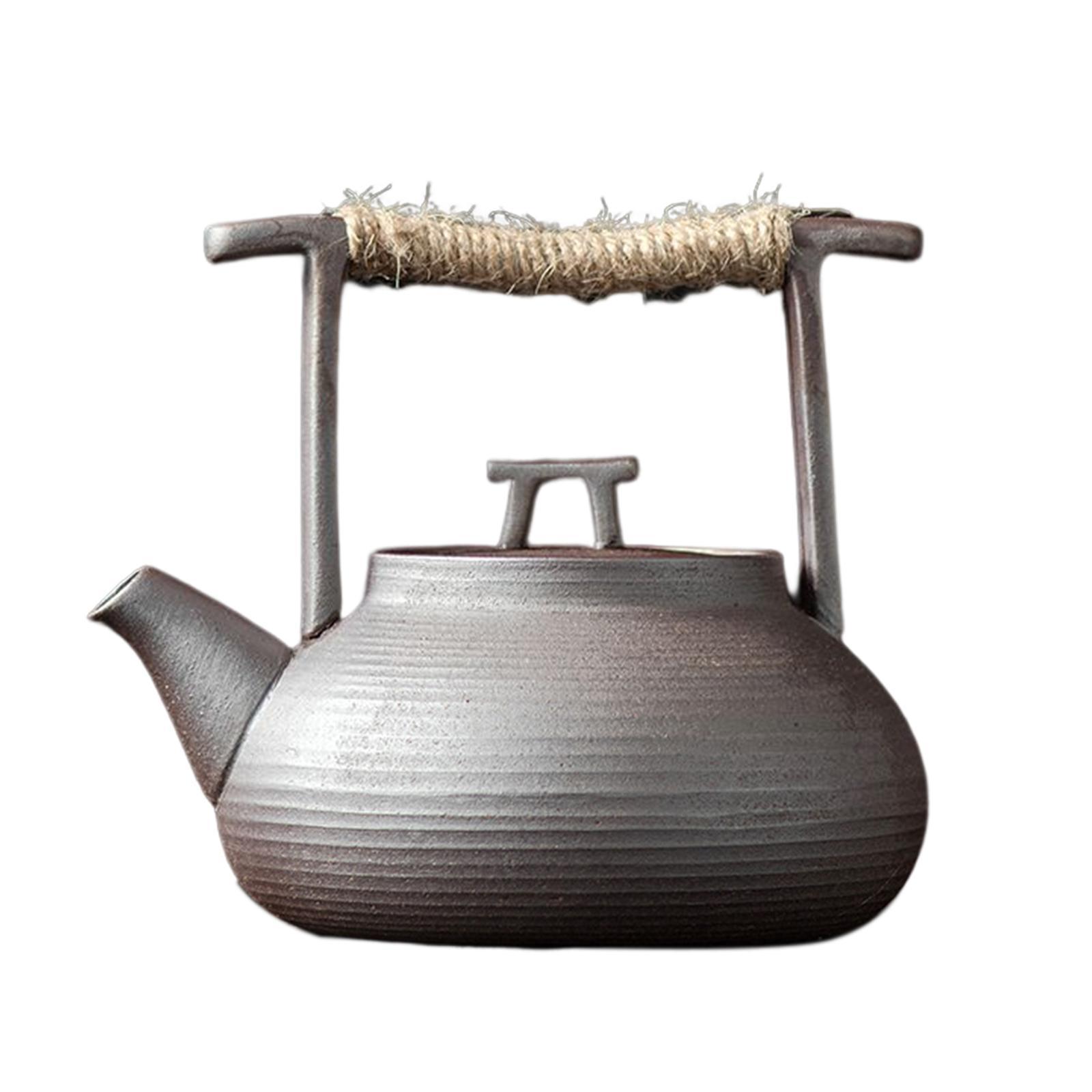 Ceramic Tea Kettle Handmade Teapot Warmer Teapot for Office Kitchen Picnic