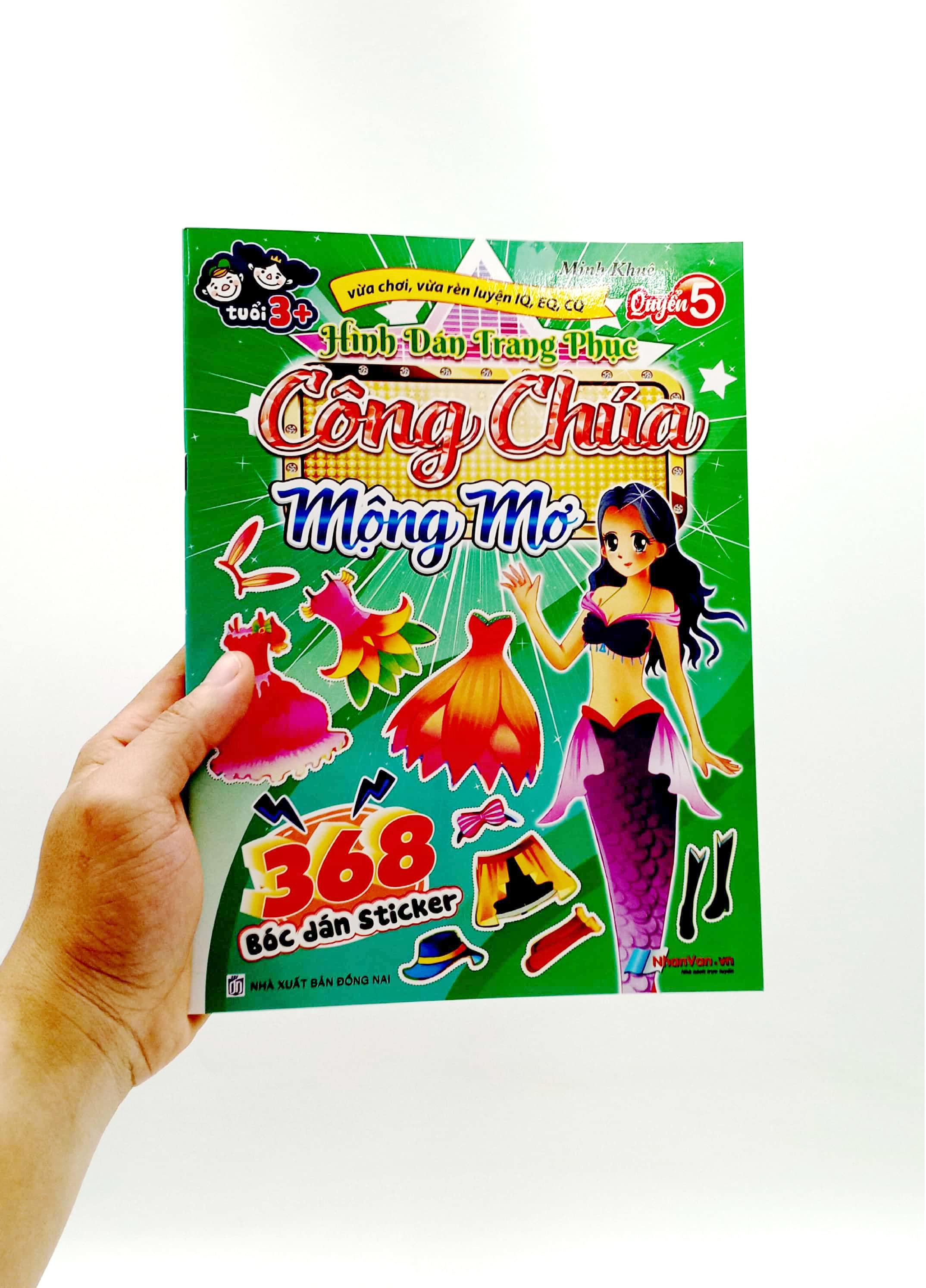 368 Bóc Dán Sticker - Hình Dán Trang Phục Công Chúa - Quyển 5 - Mộng Mơ