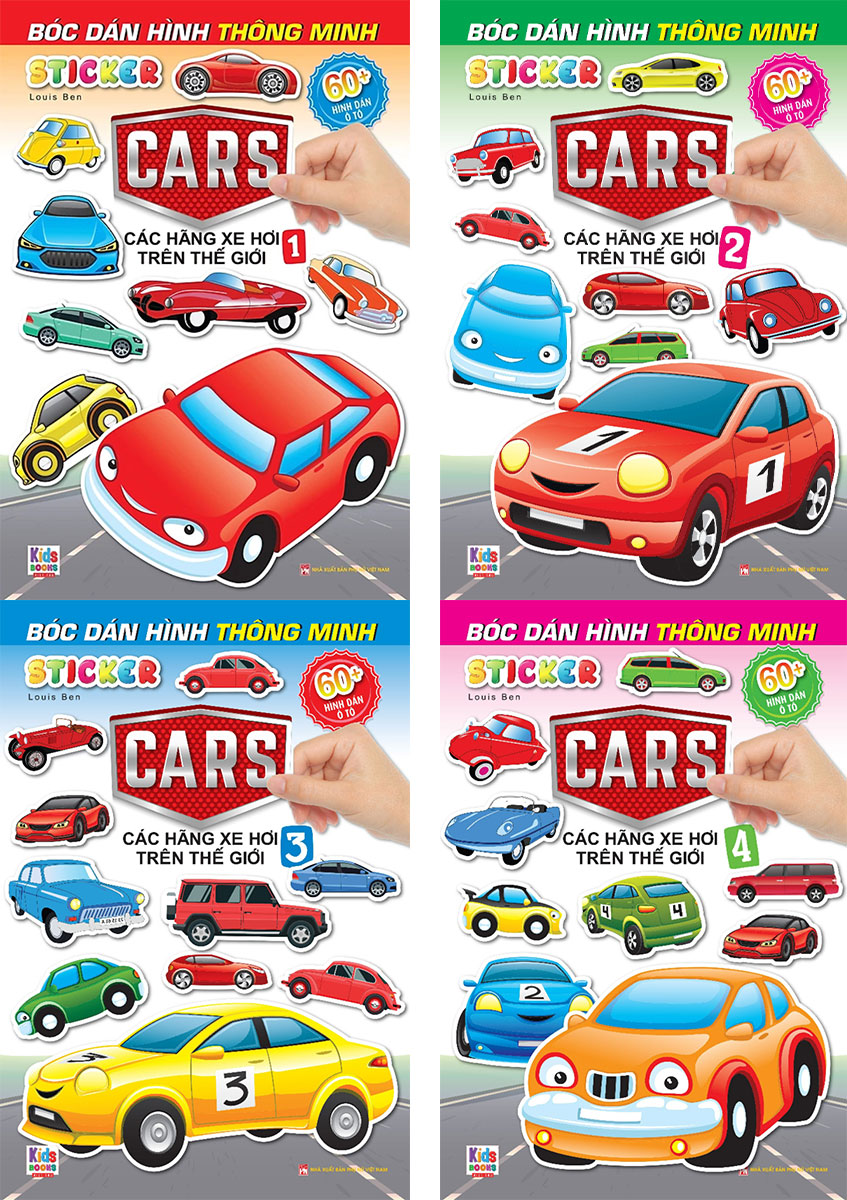 Combo Bóc Dán Hình Sticker Thông Minh - Cars: Các Hãng Xe Hơi Trên Thế Giới  _VT
