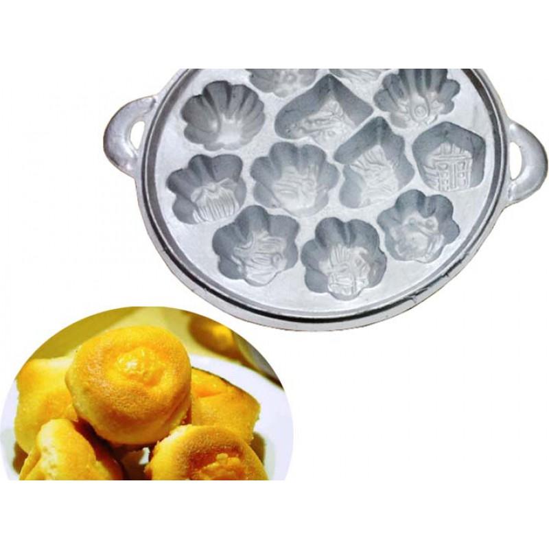 Khuôn bánh bông lan 12 lỗ loại lớn 23cm nặng 1.52kg có chống dính