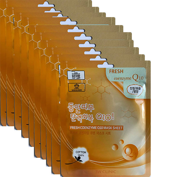 Mặt nạ làm trắng da và chống lão hóa Q10 Fresh Coenzyme Q10 Mask sheet hiệu 3W