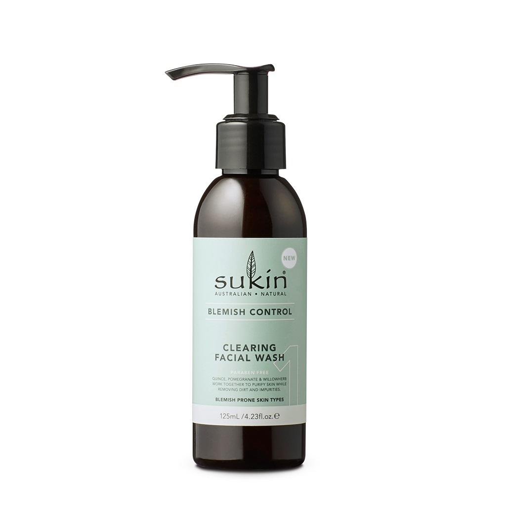 Gel Rửa Mặt Sạch Da Dành Cho Da Mụn Sukin Blemish Control Clearing Facial Wash 125ml