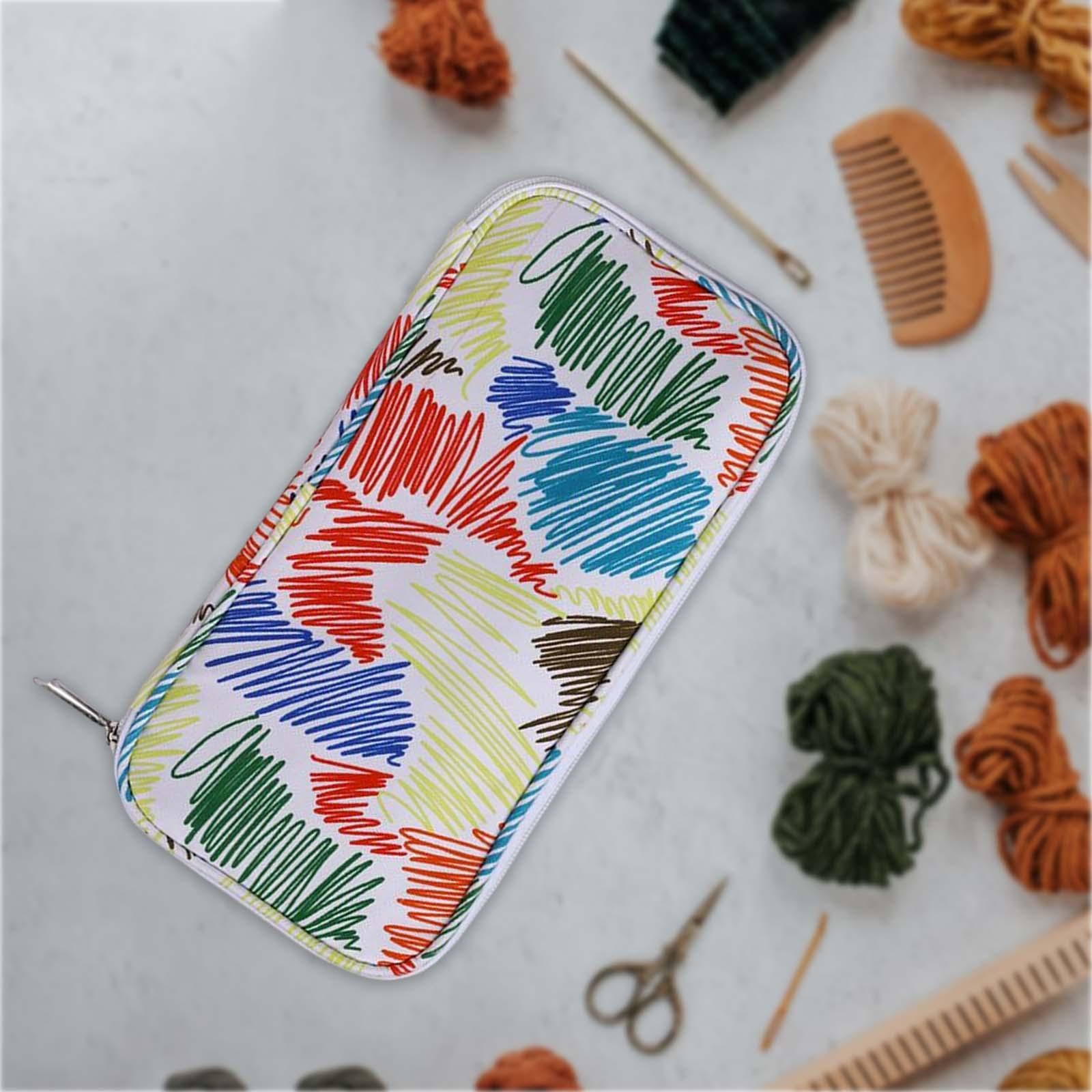 Knitting  Case Portable Travel Crochet Hooks Storage Bag Organizer Empty