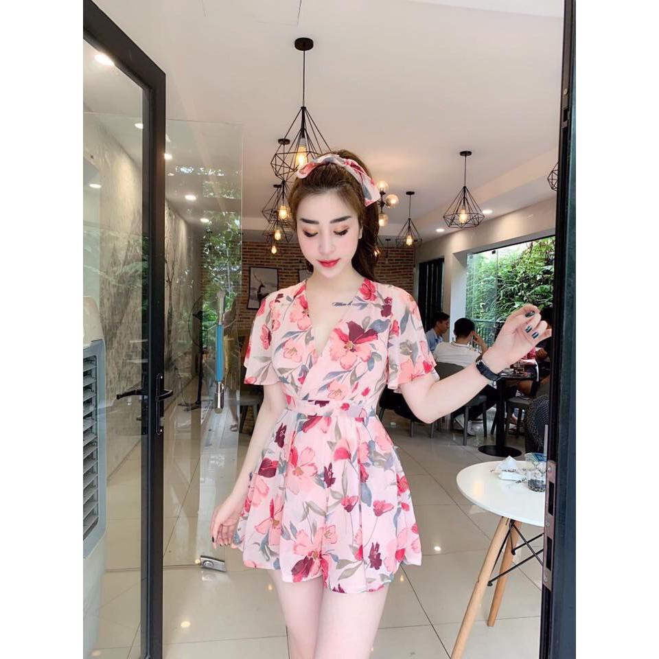 Jumpsuit nữ voan hoa cực xinh hàng thiết kế dành riêng cho bạn gái ngày hè HOT 2020
