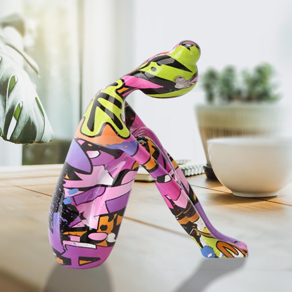 2Pcs Figurine Sculpture Statue Bedroom TV Stand Decorative