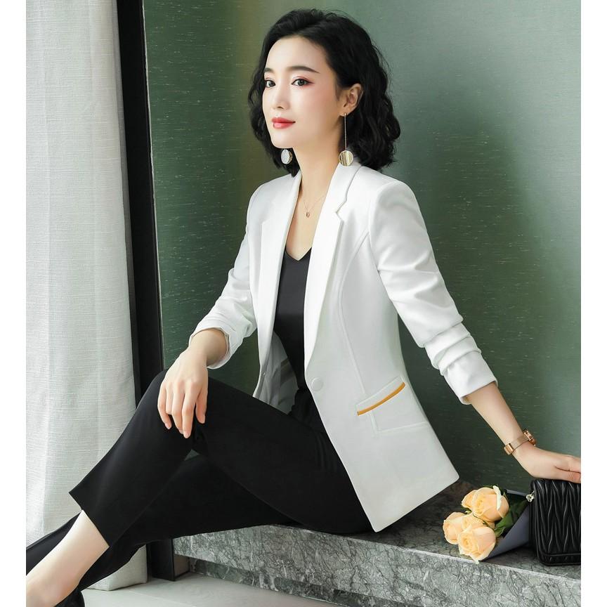 Áo vest nữ 1 lớp kiểu dáng Hàn Quốc, chất liệu Tuyết mưa BLY AK07 thời trang công sở cao cấp Thanh lịch Sang trọng