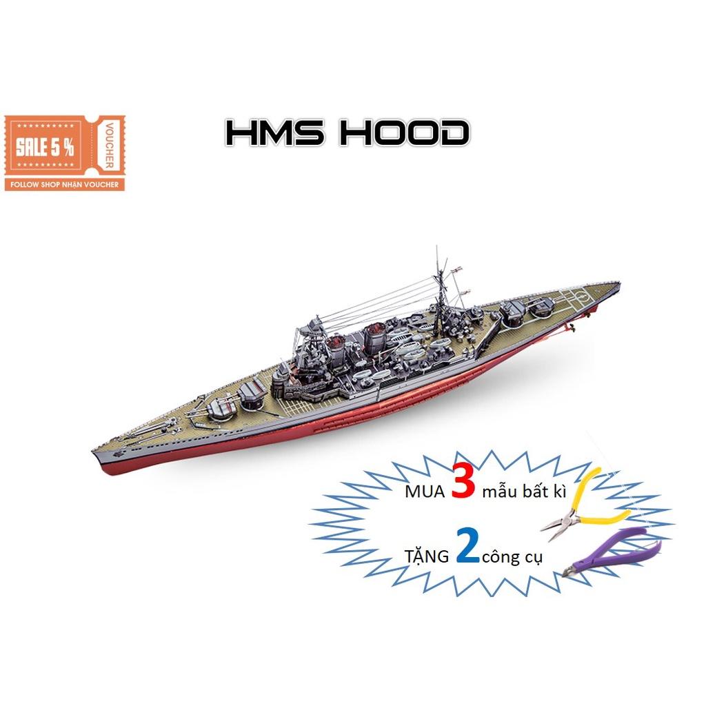 Mô Hình Lắp Ráp 3d Tuần dương hạm HMS Hood - Anh