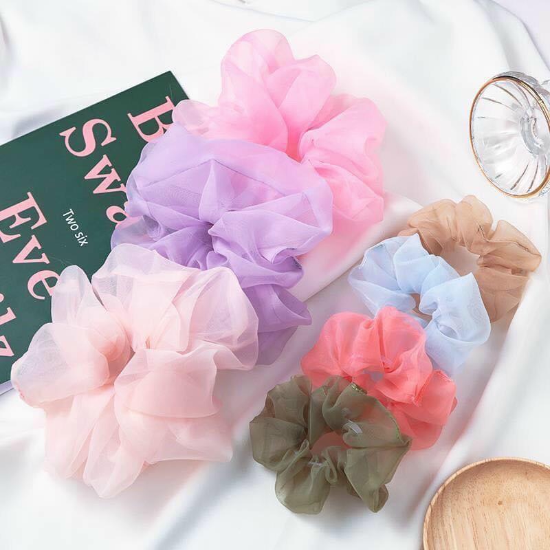 Buộc tóc scrunchies voan trẻ trung hiện đại cho bạn gái dễ thương - MiuSua