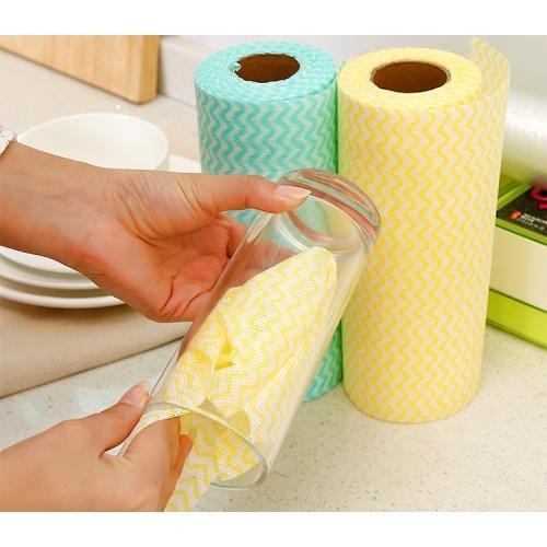 Cuộn khăn lau đa năng nhà bếp chống thấm dầu mỡ cực tốt - có thể tái sử dụng nhiều lần