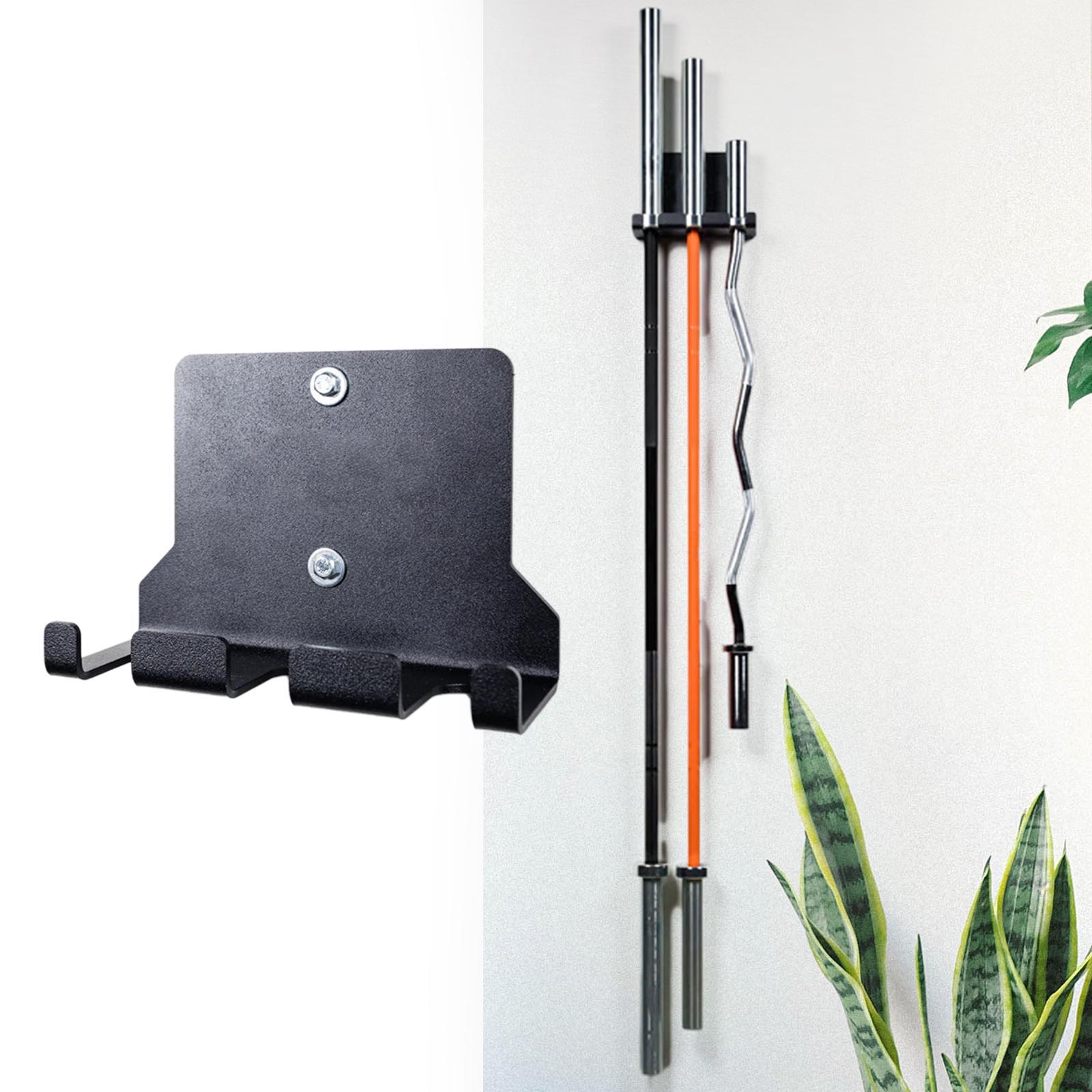 Barbell Holder Rack Vertical Hanging Weight Bar Mount with Screws Wall Hanger for Commercial Garage Workout Gym Equipment