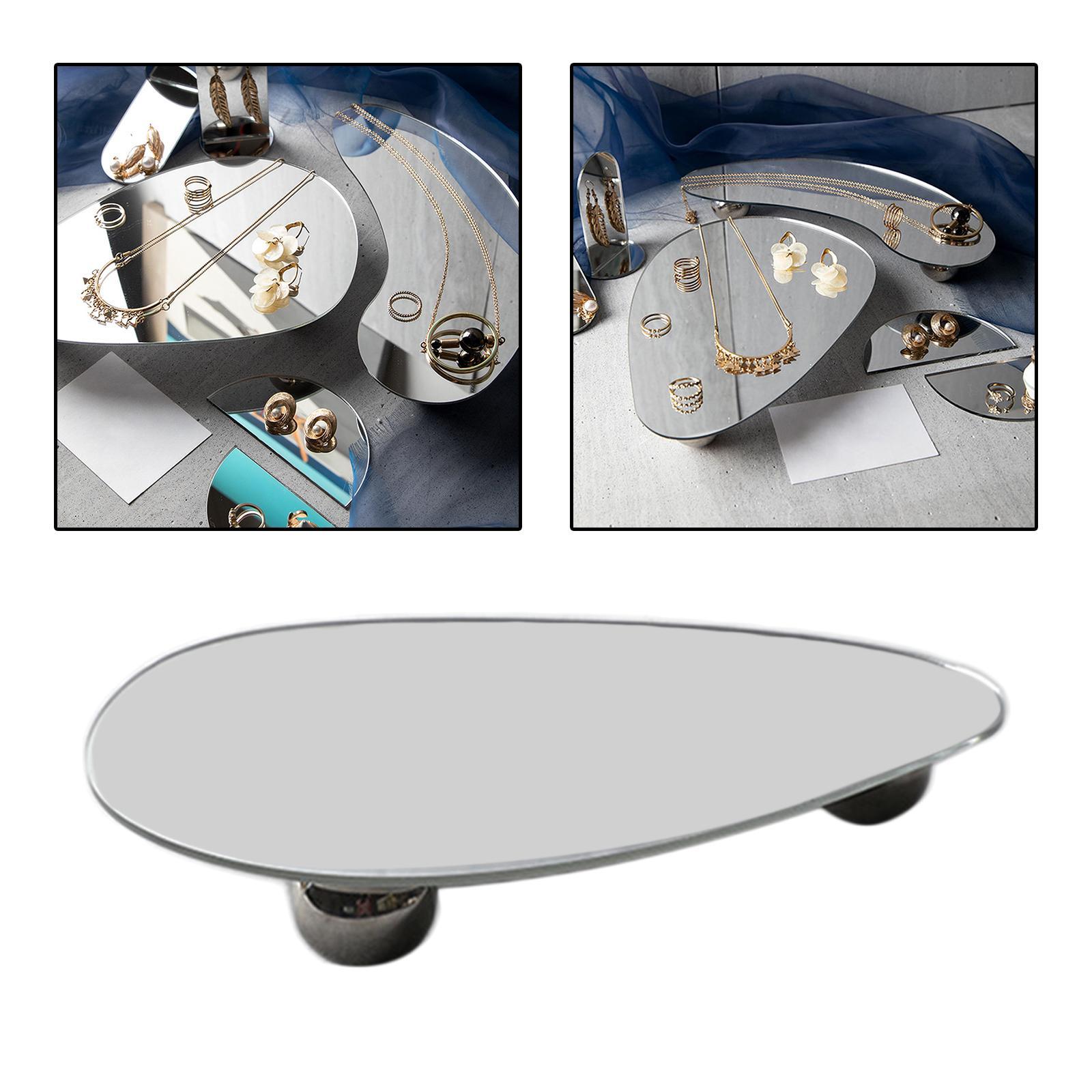 2x Mirror Tray Makeup Tray Cosmetic Storage Tray for Perfume