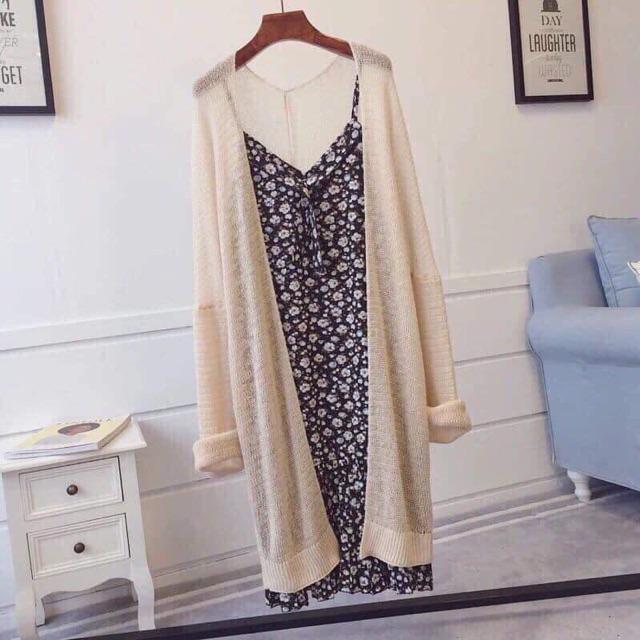 ÁO CADIGAN LEN MỎNG DÁNG DÀI