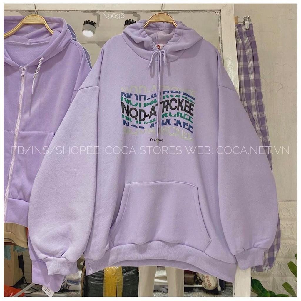 Áo nỉ hoodie chữ lượn sóng