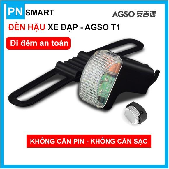 Bộ đèn hậu chớp cảnh báo cho xe đạp AGSO T1 - tự phát điện, chống nước, không cần pin