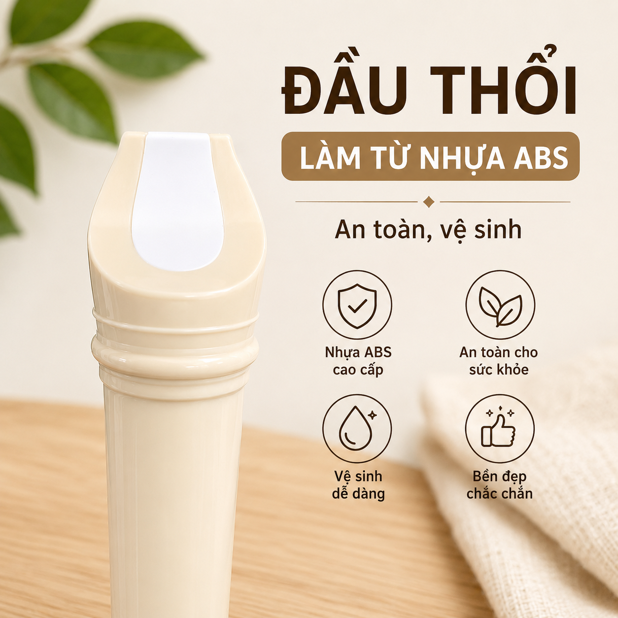 Sáo Recorder Soprano HT Music HT-8C Baroque 8 Lỗ Nhựa ABS Cao Cấp Kèm Túi Và Cây Vệ Sinh