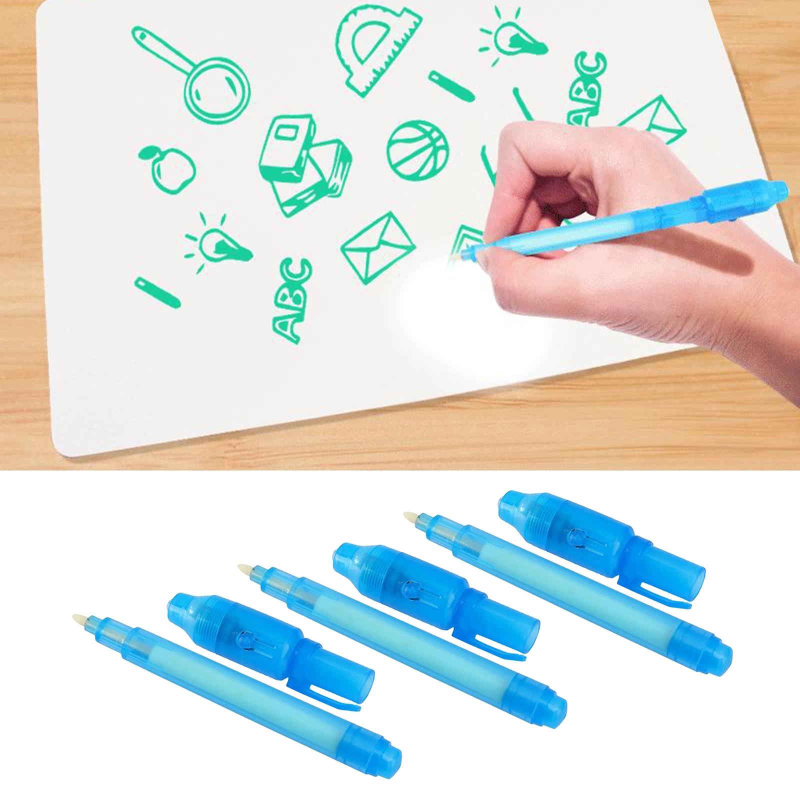 3pcs Invisible Ink Pen with UV Light Magic Marker for Kids Drawing Board