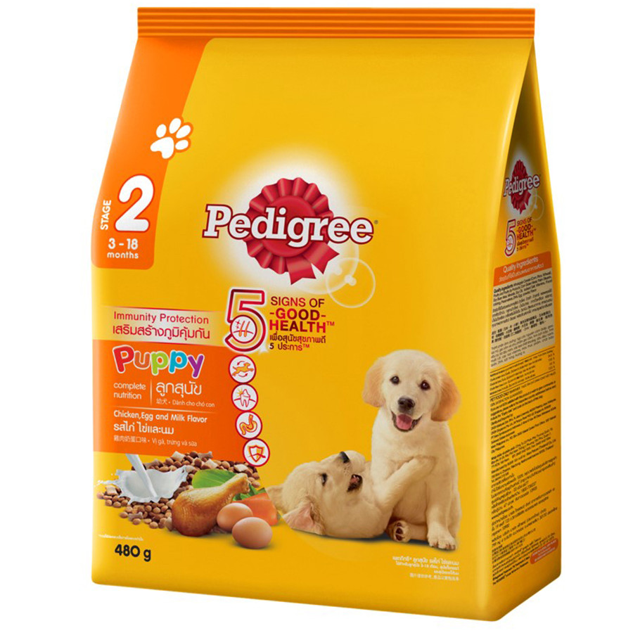 Đồ Ăn Cho Chó Con Pedigree Vị Gà, Trứng Và Sữa Dạng Túi 480g