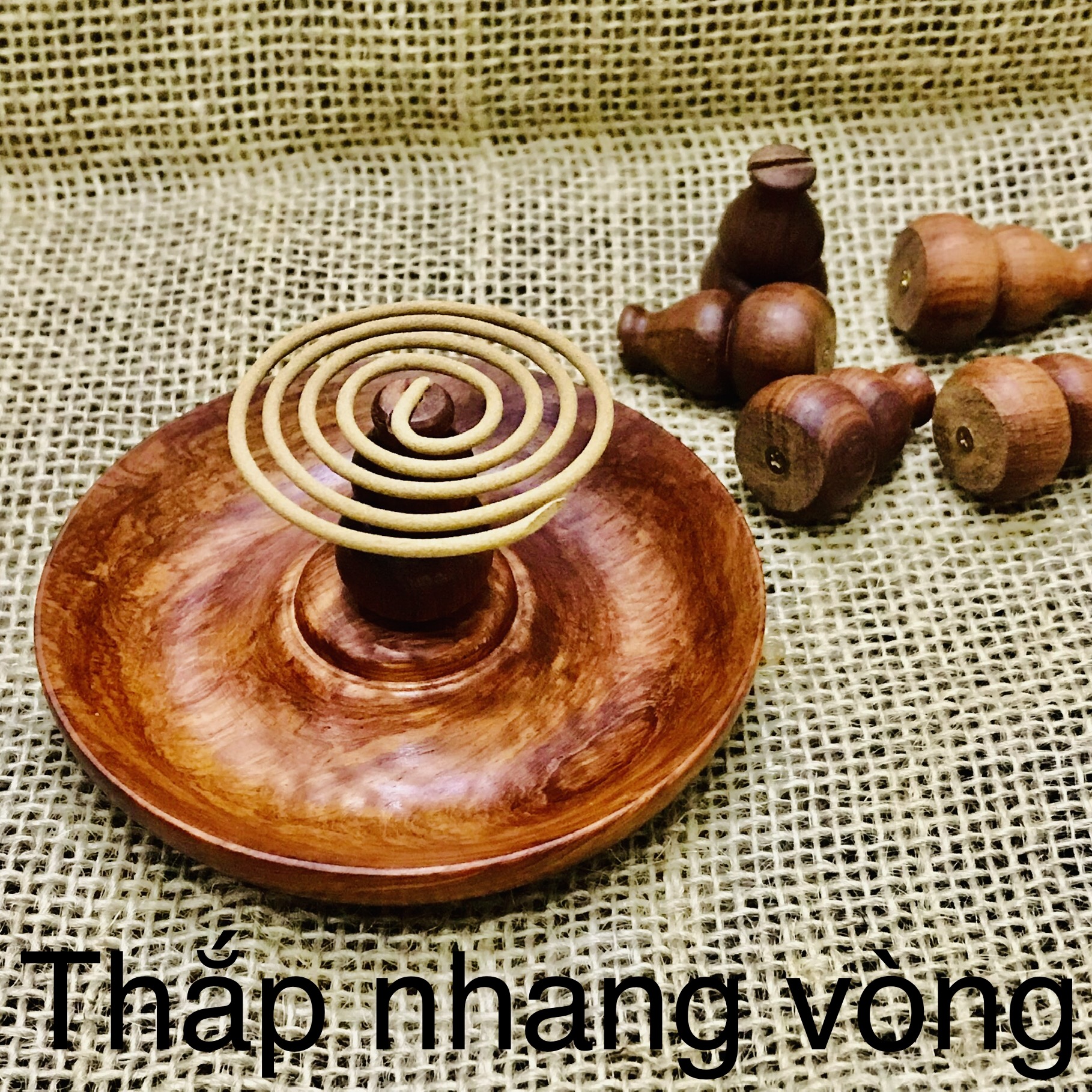 ĐĨA 3 LỖ HỒ LÔ GỖ HƯƠNG CẮM NHANG K TĂM, NHANG CÓ TĂM, NHANG VÒNG- RẤT TIỆN LỢI, BỀN ĐẸP