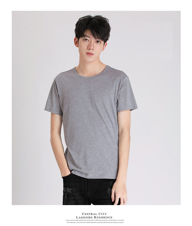 Áo thun nam ngắn tay cổ tròn thời trang áo thun polo mùa hè mới giản dị mã TX036