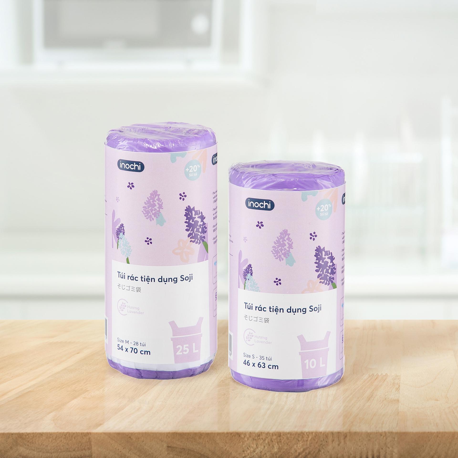 Túi rác tiện dụng Soji 25L x 28 túi Hương Lavender