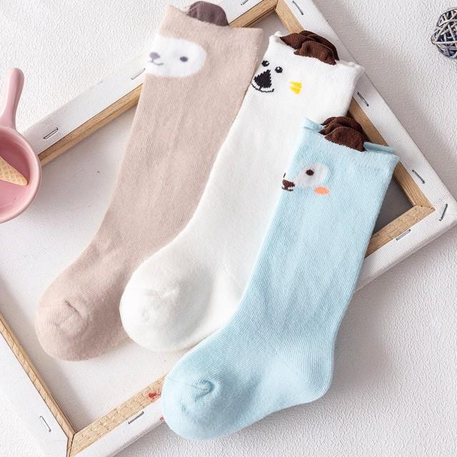 Set 3 đôi tất đùi gối hình thú cute cho bé từ 0 - 6 tuổi