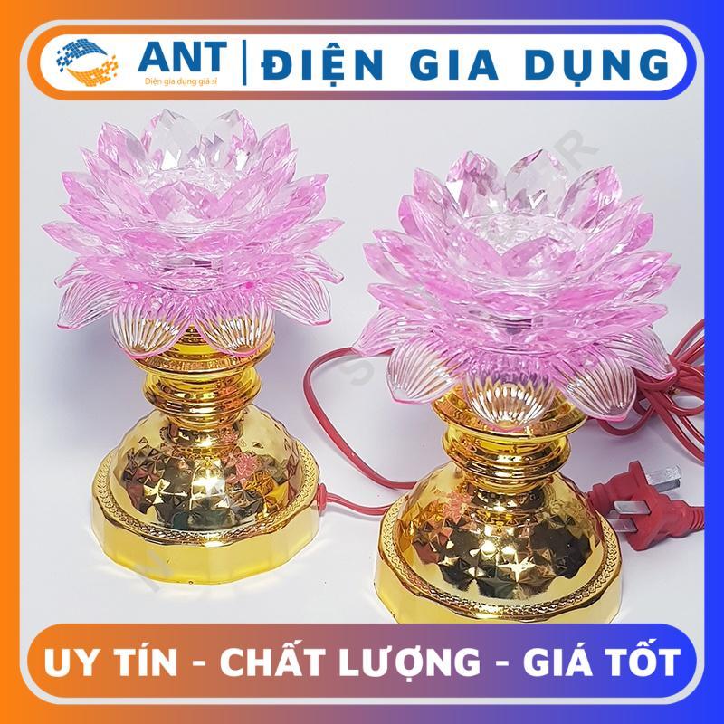 Bộ 2 đèn thờ cúng hoa sen đổi màu , đèn để bàn thờ, đèn hoa sen, đèn bàn thờ phật - 05