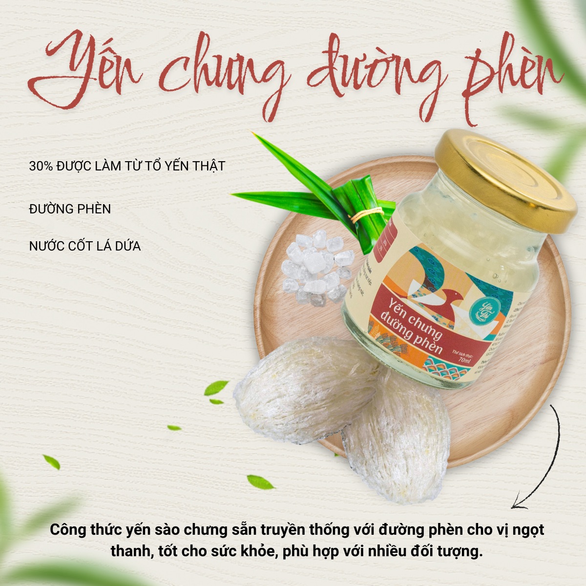 Yến Thị- Gói Đủ Vị Nhà Thị-30 % Yến- Yến Sào Nha Trang