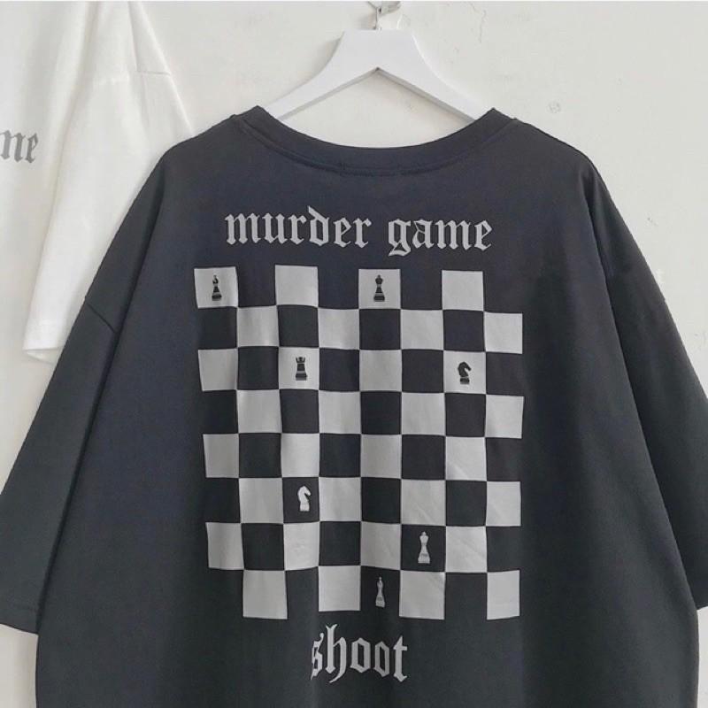 Áo thun tay lỡ BÀN CỜ ️/ Nam Nữ Unisex/ Jaystoree Kiểu áo phông cổ tròn form rộng