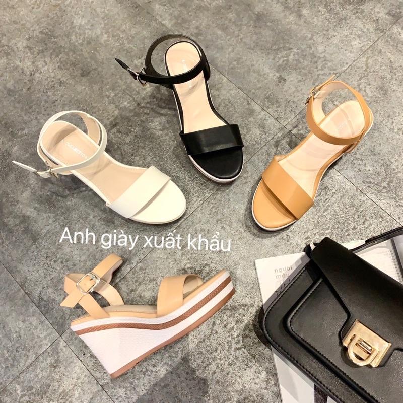 SD02 - Sandal xuồng A.colection quai ngang da lì đế nhẹ tênh hàng VNXK ( ảnh thật , kèm video)