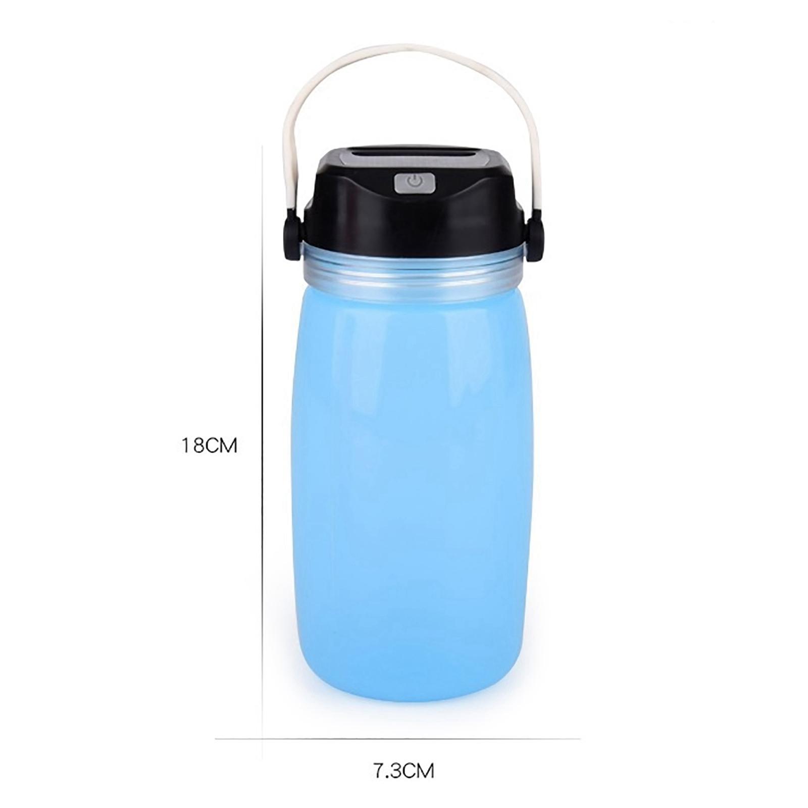 Sports Water Bottle Lantern Camping Lamp for Outdoor Camping Camping Lamp Solar Charging Luminous Water Cup