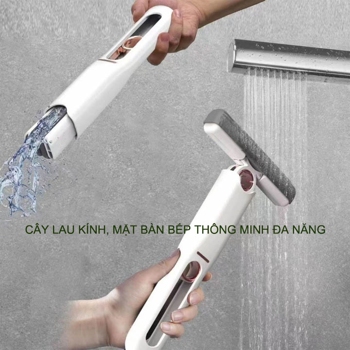 Cây lau mặt bàn bếp, kính, tường gạch ốp lát đa năng thông minh thế hệ mới, dễ dàng xếp gọn