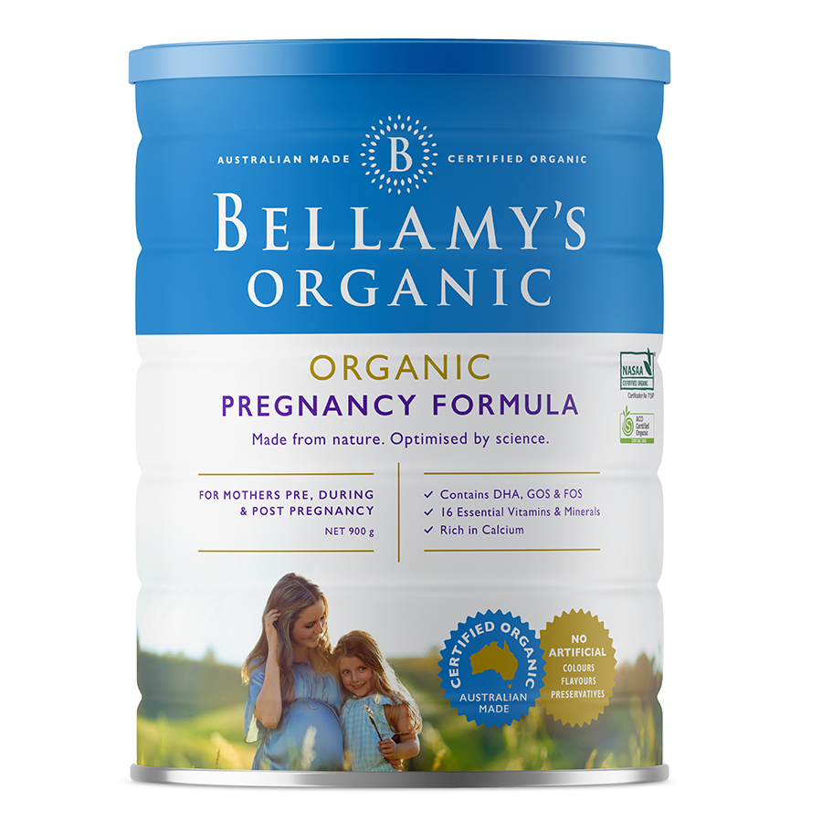 Sữa Công Thức Cho Mẹ Bầu và Cho Con Bú Bellamy's Organic (900g)