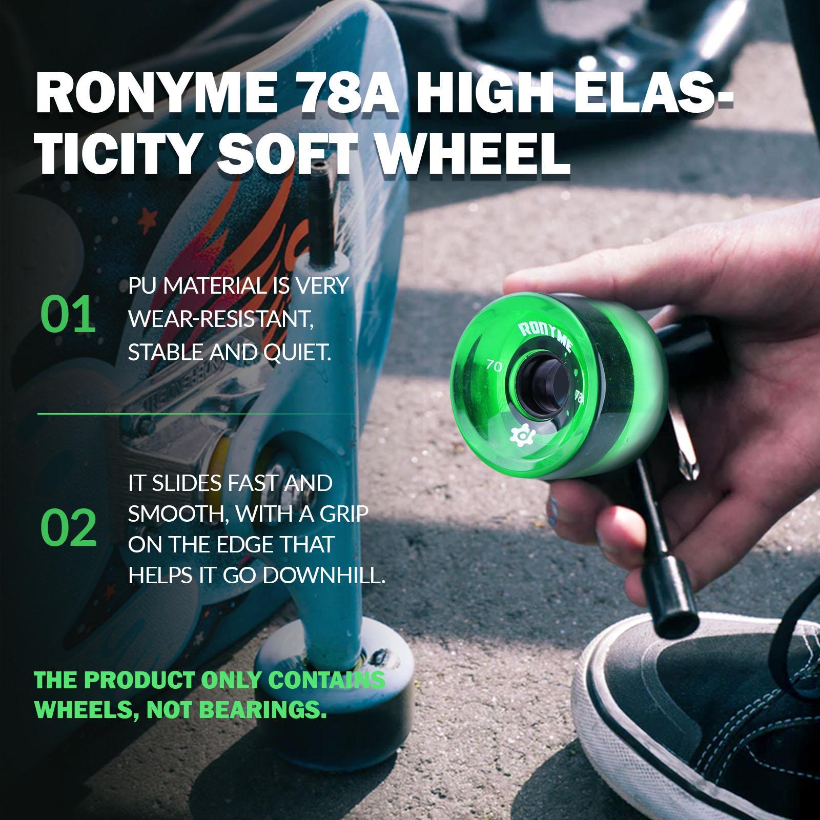 8Pcs Skateboard Wheels 70mm Longboard Wheels Cruiser Wheels Street,