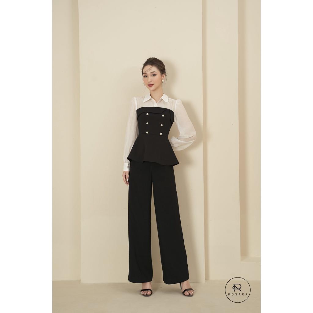 Áo sơ mi thời trang nữ peplum tiểu thư Rosara G12