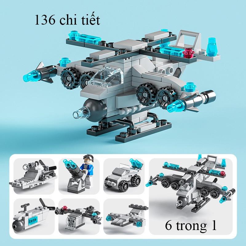 Đồ chơi KAVY lắp ráp xe cứu hỏa, cánh sát, máy bay trực thăng, cứu thương, xe công trình nhiều chi tiết