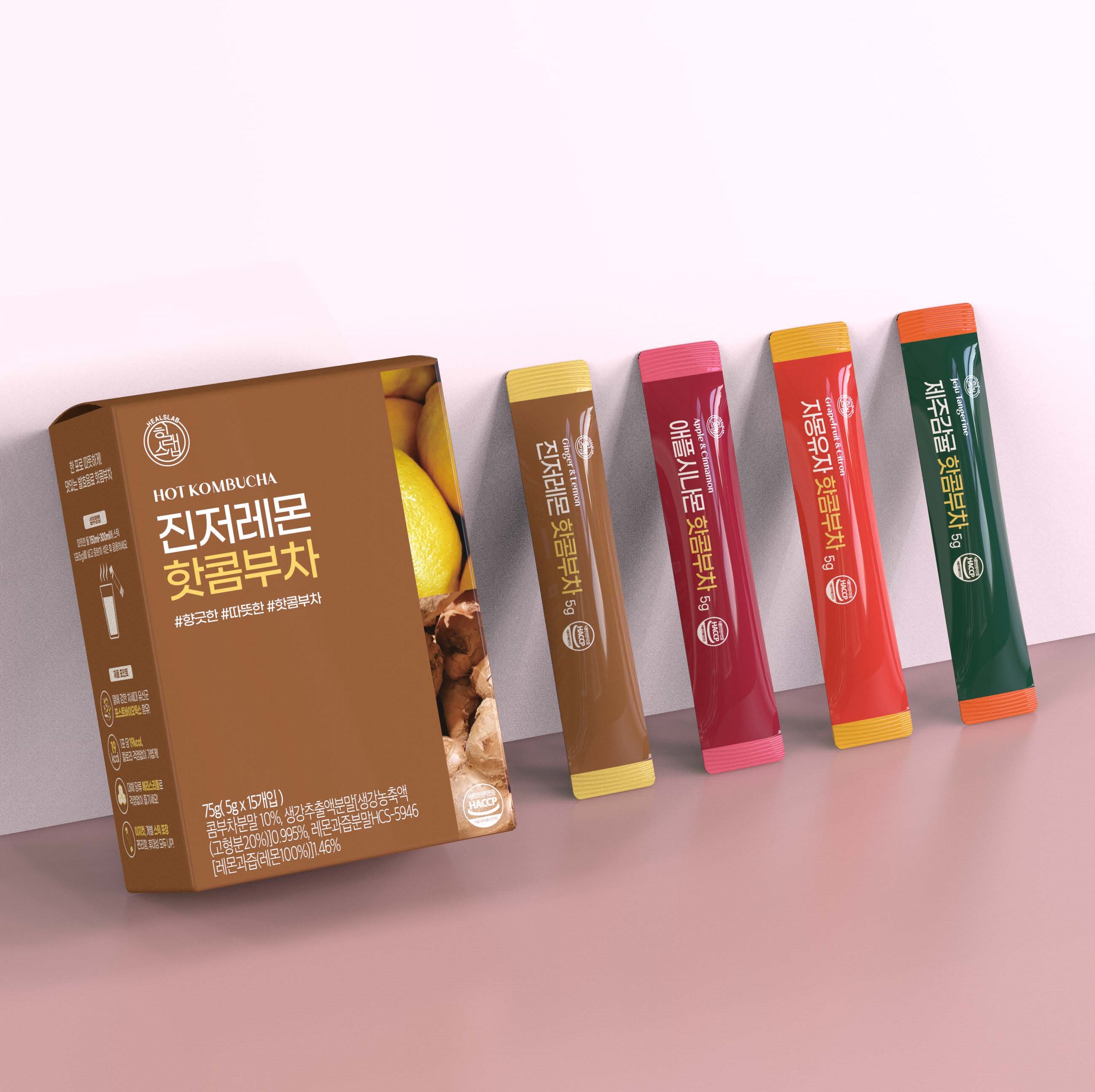 Trà Hot Kombucha Healslab Hàn Quốc Vị Bưởi Chanh Citron