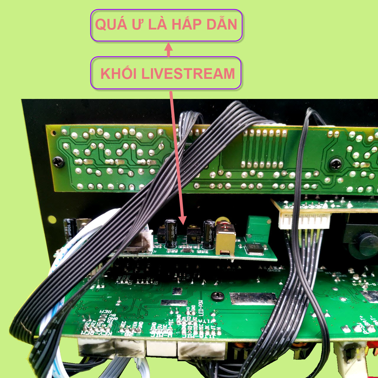 Mạch loa kéo LIVESTREAM DSP lập trình chống hú IC MD9840 công suất 65W – 130W, Bluetooth thế hệ mới, có Guitar điện