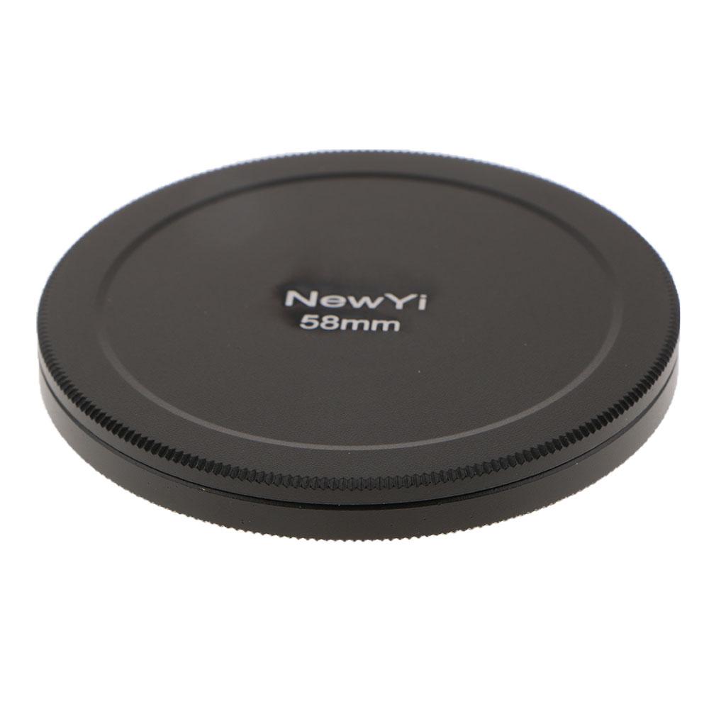 58mm Camera Lens Filter Storage Case Metal Protection Cover Black