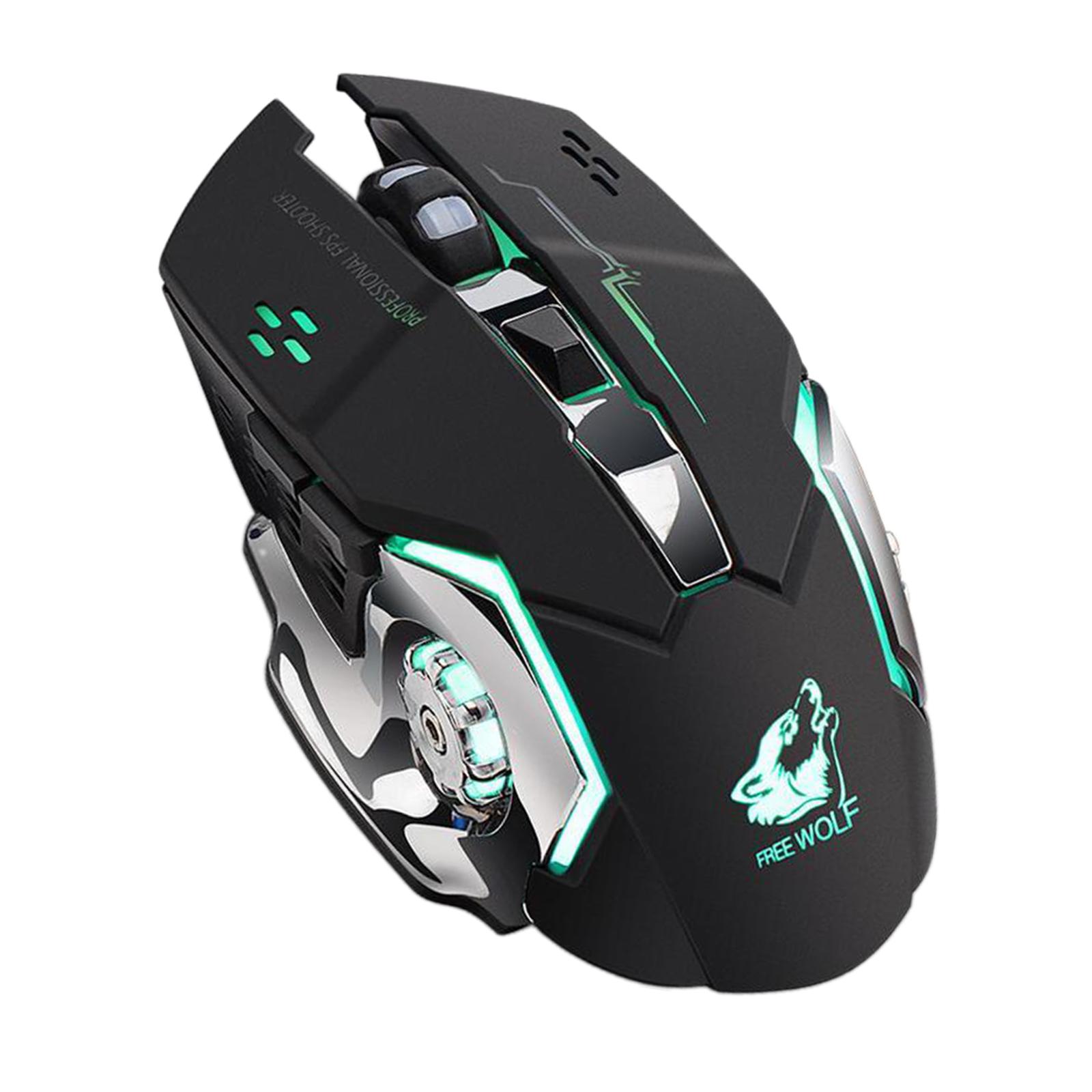 2.4G Gaming Wireless USB Computer Mice for Desktop PC Mouse 6 Buttons Windows Linux